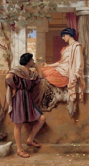 John William Godward The Old, Old Story oil painting picture